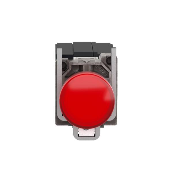 red complete pilot light Ø22 plain lens with BA9s bulb 110...120V - Schneider Electric - XB4BV34