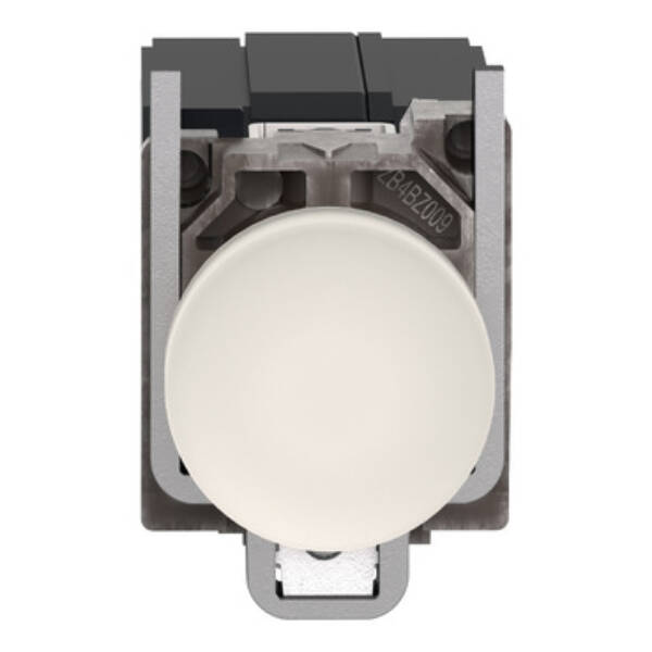 white complete pilot light Ø22 plain lens with BA9s bulb 230...240V - Schneider Electric - XB4BV41