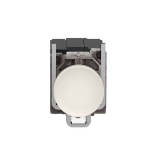 white complete pilot light Ø22 plain lens with BA9s bulb 230...240V - Schneider Electric - XB4BV41