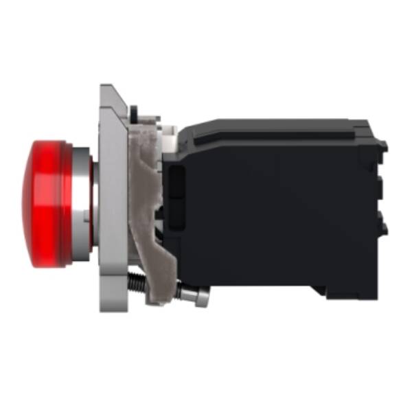 red complete pilot light Ø22 plain lens with BA9s bulb 230...240V - Schneider Electric - XB4BV44