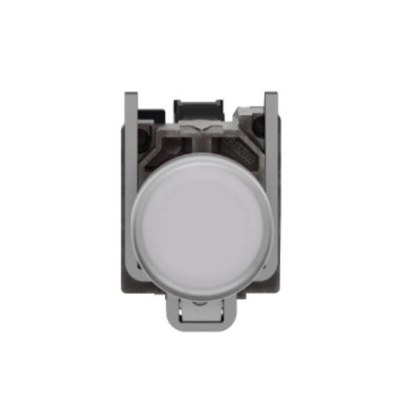 Complete pilot light, Harmony XB4, round Ø22 mm, IP65, white, integral LED, 24 V, lugs, ATEX - Schneider Electric - XB4BVB1EX