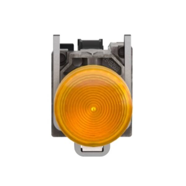 Complete pilot light, Harmony XB4, round Ø22 mm, IP65, yellow, integral LED, 24 V, lugs, ATEX - Schneider Electric - XB4BVB5EX