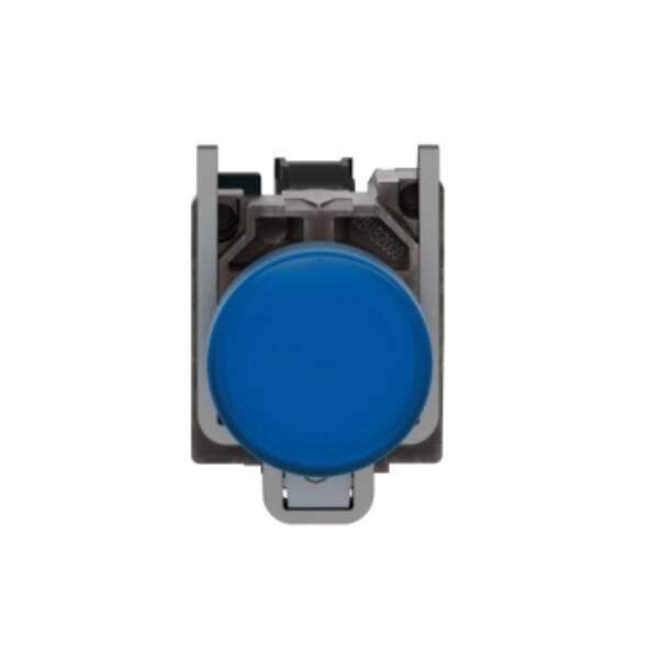 Pilot light, Harmony XB4,metal, blue, 22mm, universal LED, plain lens, 24V AC DC - Schneider Electric - XB4BVB6