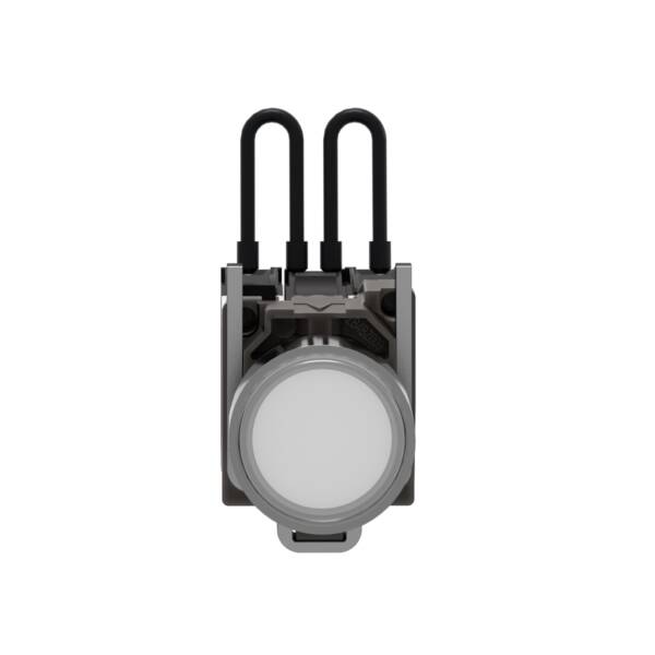 Push-to-test pilot light, Harmony XB4, metal, white, universal LED, screw clamp terminals, 110...120V - Schneider Electric - XB4BW21G5