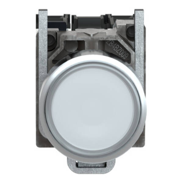 white flush complete illum pushbutton Ø22 spring return 1NO+1NC 250V - Schneider Electric - XB4BW3165
