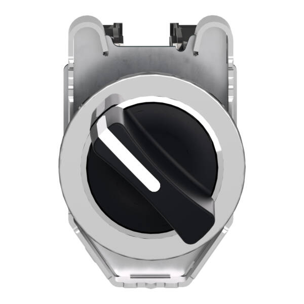 Harmony XB4, Selector switch flush mounted, metal, black, Ø30, 2 positions, stay put, 1NO 1 NC - Schneider Electric - XB4FD25