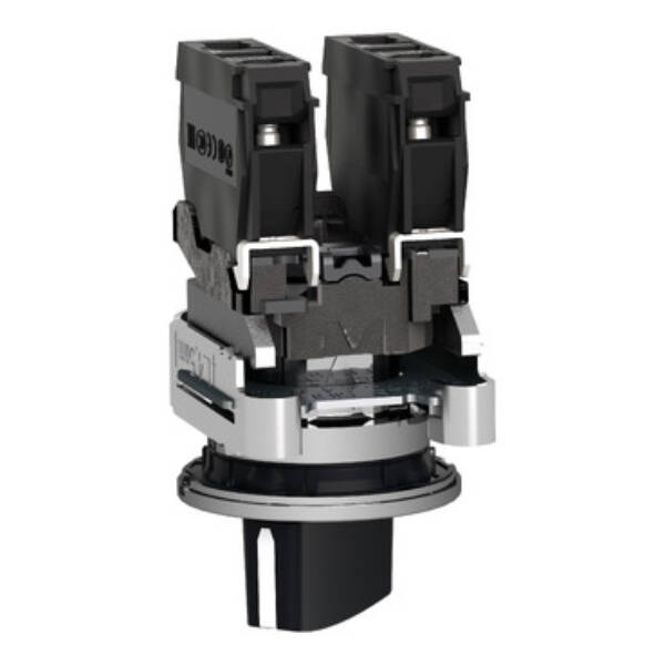 Harmony XB4, Selector switch flush mounted, metal, black, Ø30, 2 positions, stay put, 1NO 1 NC - Schneider Electric - XB4FD25
