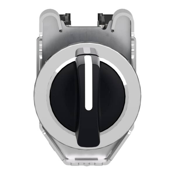 Harmony XB4, Selector switch flush mounted, metal, black, Ø30, 3 positions, stay put, 2 NO - Schneider Electric - XB4FD33