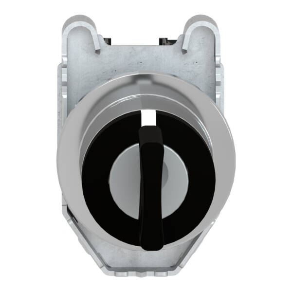 Harmony XB4, Key switch selector flush mounted, metal, black, Ø30, key n°455, 3 positions, stay put, 2 NO - Schneider Electric - XB4FG33