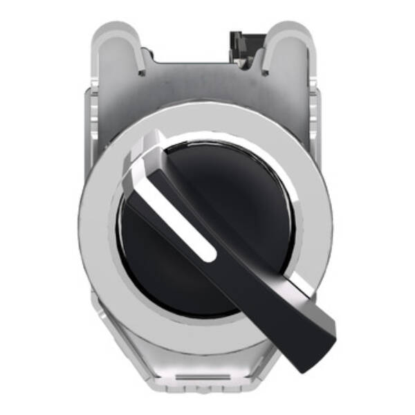 Harmony XB4, Selector switch flush mounted, metal, black, Ø30, long handle, 2 positions, stay put, 1 NO - Schneider Electric - XB4FJ21