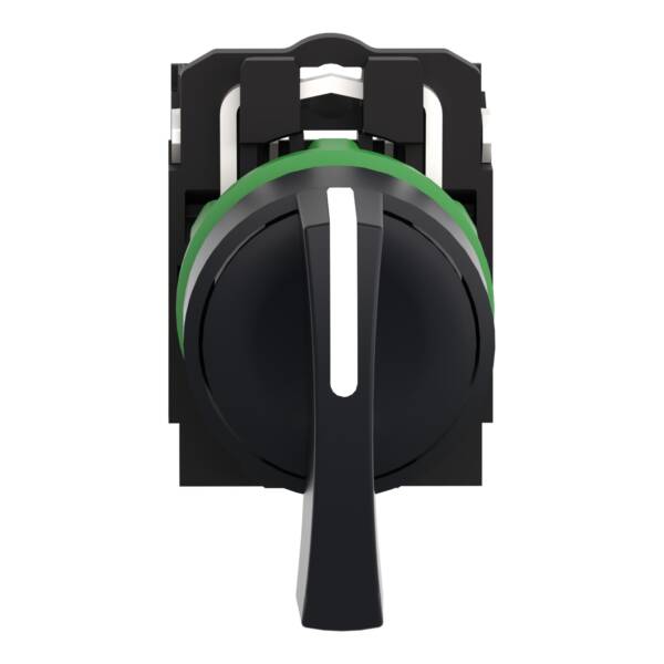 Harmony XB5, Selector switch, plastic, black, Ø22, long handle, 3 positions, stay put, 2 NO - Schneider Electric - XB5AJ33
