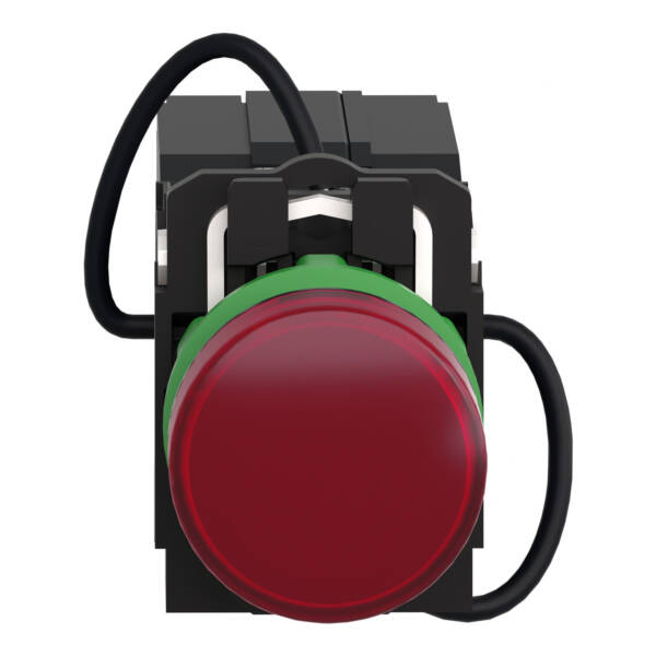 Pilot light, Harmony XB5, red, plastic, 22mm, universal LED, plain lens, 400V - Schneider Electric - XB5AV5B4