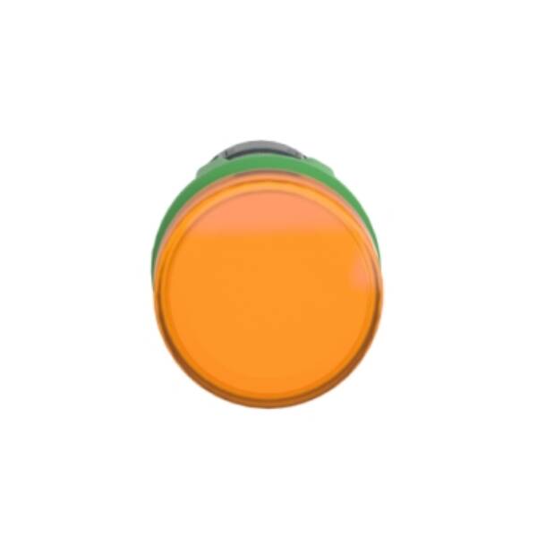 Monolithic pilot light, Harmony XB5, grey plastic, orange, 22mm, universal LED, plain lens, 24V AC DC - Schneider Electric - XB5EVB5