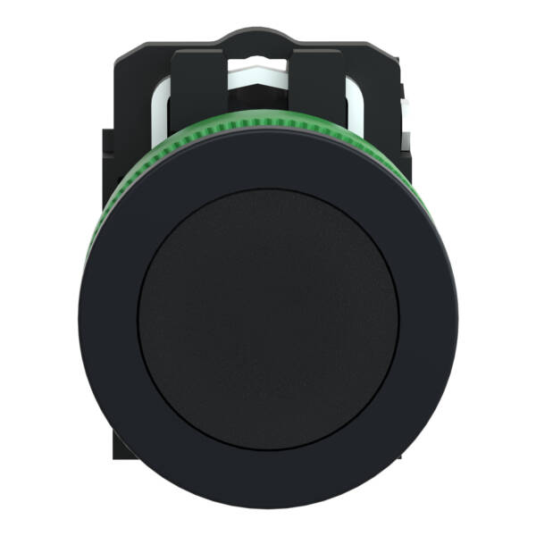 FLUSH MOUNTED BLACK FLUSH CAPS PUSHBUTTON 1NO SCREW CLAMP - Schneider Electric - XB5FA21