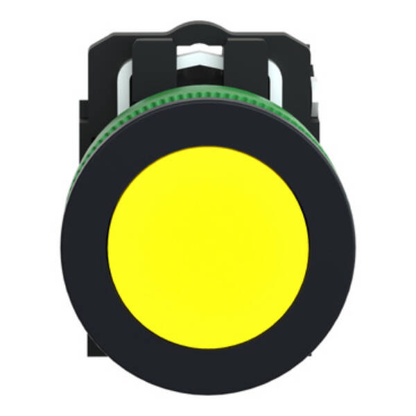 FLUSH MOUNTED YELLOW FLUSH CAPS PUSHBUTTON 1NO SCREW CLAMP - Schneider Electric - XB5FA51