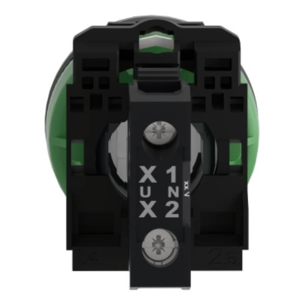 Pilot light, Harmony XB5, grey bezel, white, universal LED, plain lens, screw clamp terminals, 110...120V - Schneider Electric - XB5FVG1C0