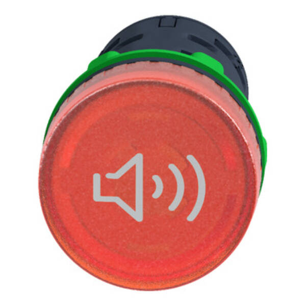 Harmony XB5, Illuminated buzzer, plastic, red, Ø22, continuous or intermittent tone, 24 V AC/DC - Schneider Electric - XB5KS2B4