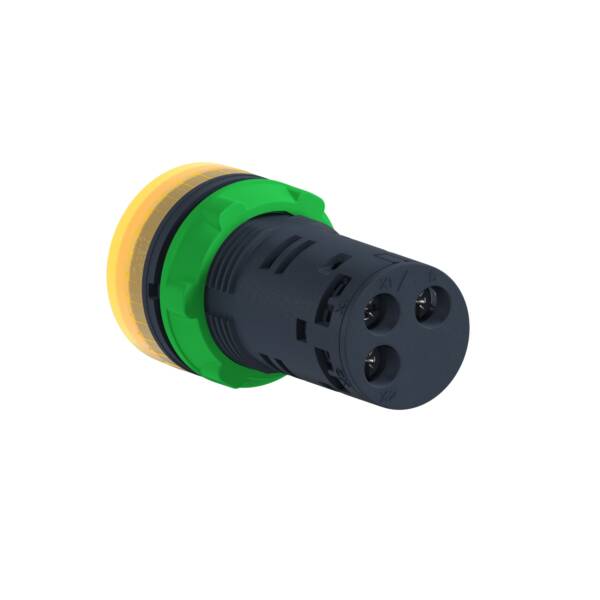 Harmony XB5, Illuminated buzzer, plastic, yellow, Ø22, continuous or intermittent tone, 24 V AC/DC - Schneider Electric - XB5KS2B8