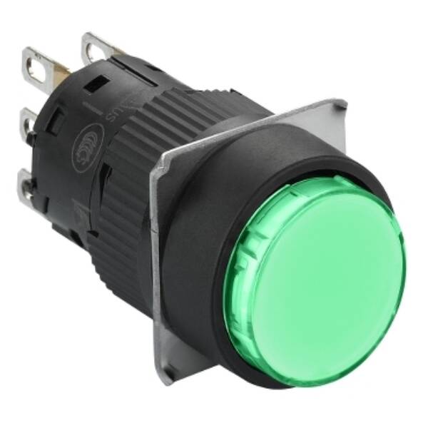 round green pushbutton Ø 16 - flush spring return - 1OC - Schneider Electric - XB6EAA31P