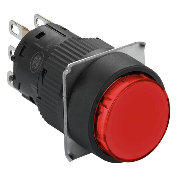 round red pushbutton Ø 16 - flush spring return - 1OC - Schneider Electric - XB6EAA41P