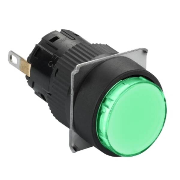 round pilot light Ø16 - IP65 - green - integral LED 24VDCpolarised - connector - Schneider Electric - XB6EAV3BP