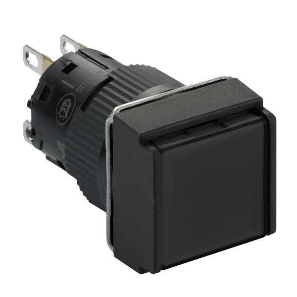 square black pushbutton Ø 16 - flush spring return - 1OC - Schneider Electric - XB6ECA21P