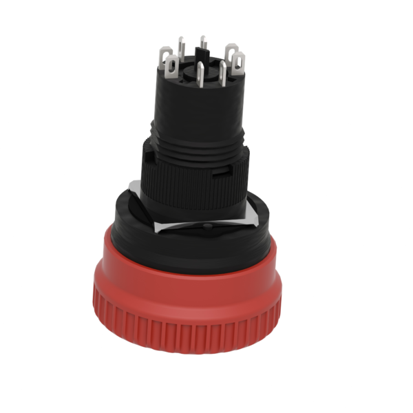 Complete non illuminated mushroom head push button, Harmony XB6E, Ø 16 mm Emergency stop, Ø 32 mm turn/pull to release, 2NC - Schneider Electric - XB6ETN521P