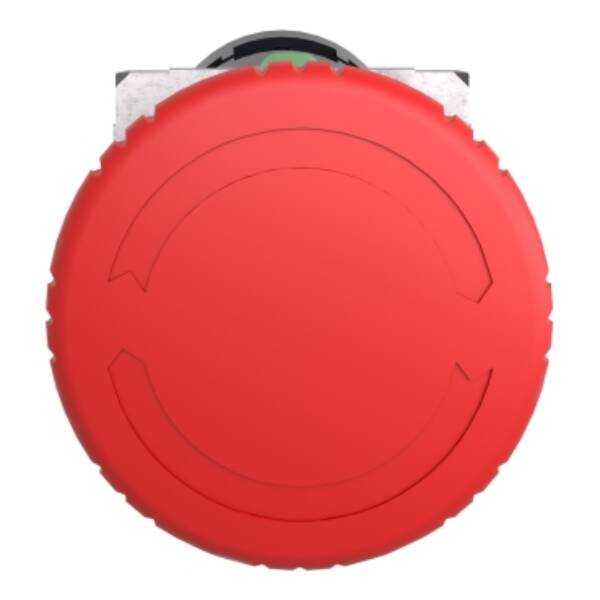 Emergency switching off monolithic push button, Harmony XB7, Ø22 mm, red mushroom head Ø 40 mm, turn to release 1NO+1NC - Schneider Electric - XB7ES545P