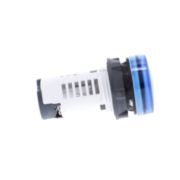 Monolithic pilot light, plastic, blue, Ø22, integral LED, 24 V AC/DC - Schneider Electric - XB7EV06BP