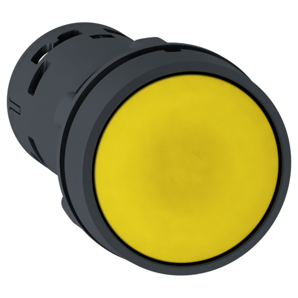 Push button, Harmony XB7, PB, Spring Rtn, yellow, 1 NO - Schneider Electric - XB7NA81