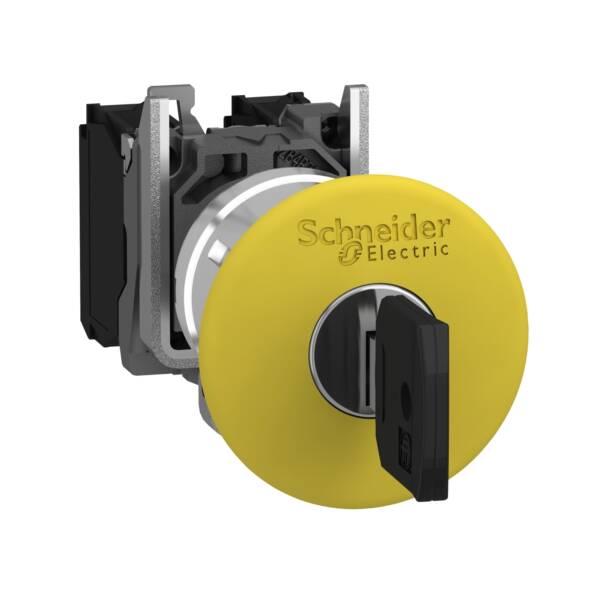 Complete emergency stop push button, Harmony XBA, trigger action diam 40 mm - Schneider Electric - XBAD83453166M1