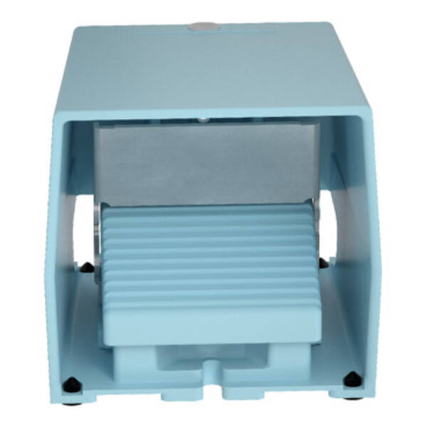 Preventa XPE, Single foot switch, metal, blue, with cover, trigger mechanism, 2 NO + 2 NC - Schneider Electric - XPEM511