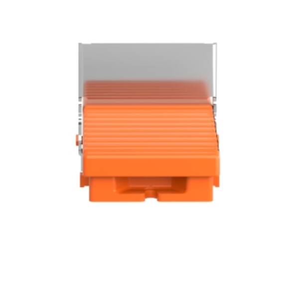 Preventa XPE, Single foot switch, metal, orange, without cover, trigger mechanism, 1 NO + 1 NC - Schneider Electric - XPER810