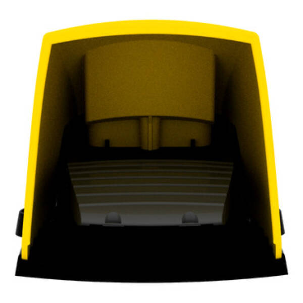 Preventa XPE, Single foot switch, plastic, yellow, with cover, trigger mechanism, 1 NO + 1 NC - Schneider Electric - XPEY510