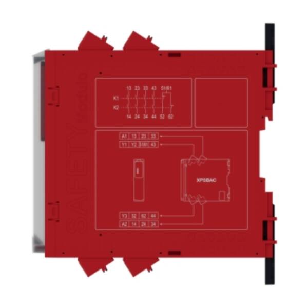 Estop or guard ,Harmony XPS, connected to supply terminals 24 V AC/DC , no inputs, spring - Schneider Electric - XPSBAC14AC