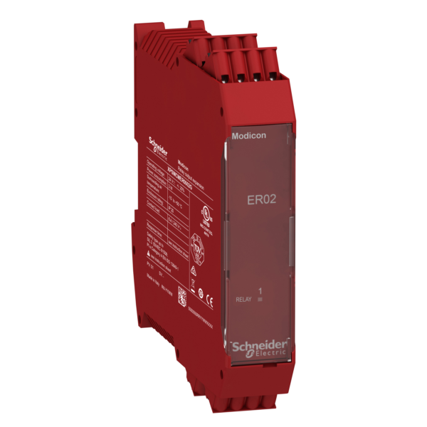 2 safety relay outputs expansion module with spring term - Schneider Electric - XPSMCMER0002G