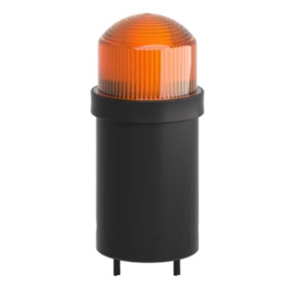 Harmony XVDLS, Monolithic tower light, plastic, orange, Ø45, flashing, integral flash discharge tube 1 joule, 24 V AC/DC - Schneider Electric - XVDLS6B5