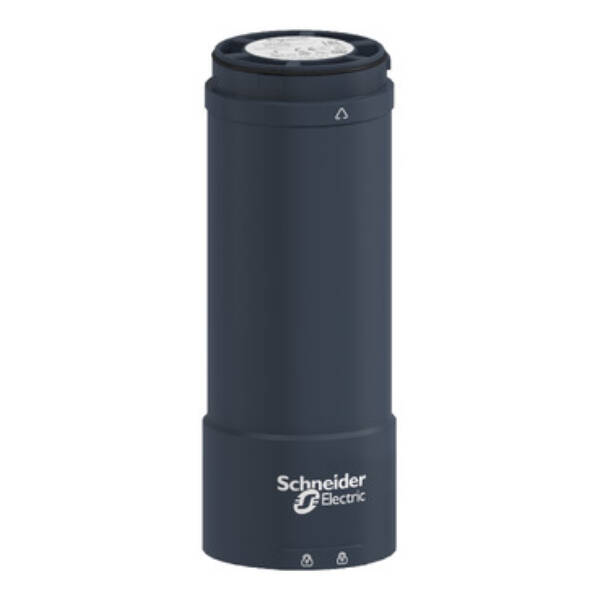 Base unit with top cover for modular tower lights, black, Ø60, PNP, 100...240 V AC - Schneider Electric - XVUC21MP