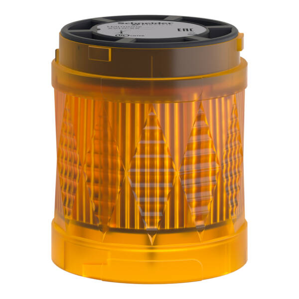 Harmony XVU, Illuminated LED unit for modular tower lights, orange, Ø60, high flashing, IP65, 24 V AC/DC - Schneider Electric - XVUC65