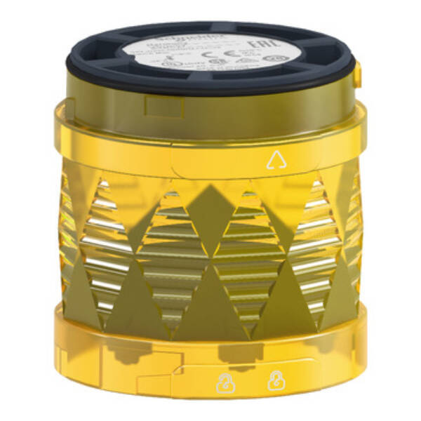Harmony XVU, Illuminated LED unit for modular tower lights, yellow, Ø60, high flashing, IP65, 24 V AC/DC - Schneider Electric - XVUC68