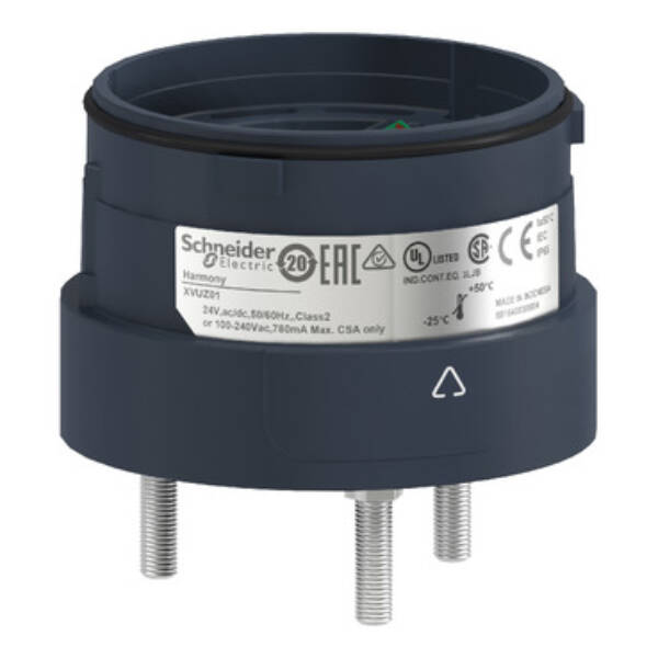 Fixing unit for modular tower lights, black, Ø60, 3 pins direct mounting - Schneider Electric - XVUZ01