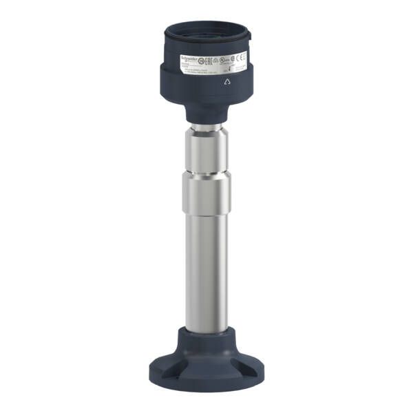 Fixing plate with adjustable aluminium pole 210 to 385 mm for modular tower lights, black, Ø60 - Schneider Electric - XVUZ05