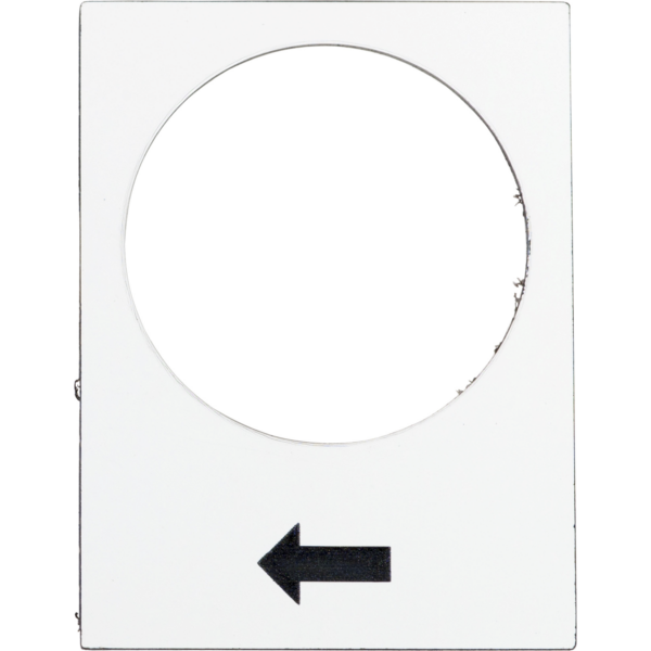 legend - 30 x 40 mm - white - raise or right, slow - Schneider Electric - ZB2BY4901