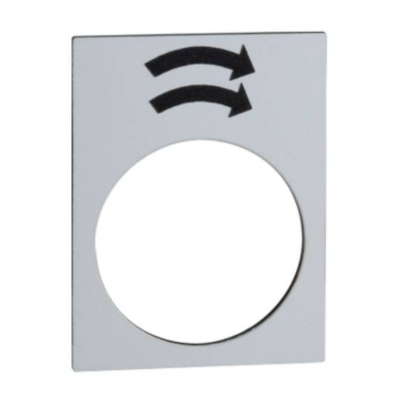 legend - 30 x 40 mm - white - slew right, fast - Schneider Electric - ZB2BY4920