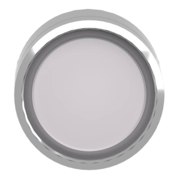 Head for illuminated push button, Harmony XB4, metal, white flush, 22mm, universal LED, for insertion legend - Schneider Electric - ZB4BA18