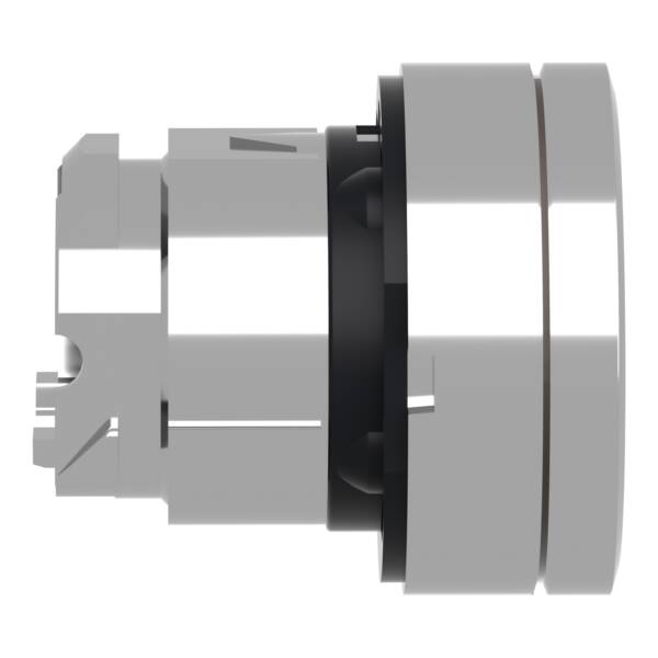 Head for illuminated push button, Harmony XB4, metal, white flush, 22mm, universal LED, for insertion legend - Schneider Electric - ZB4BA18