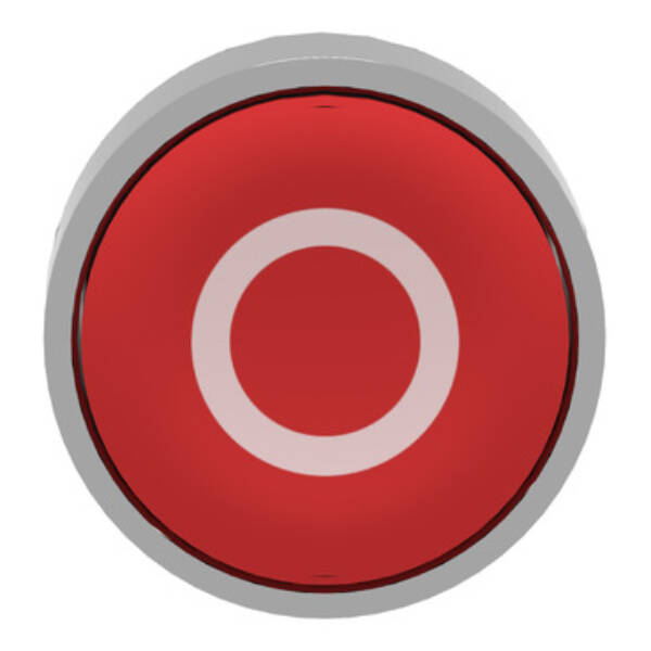 red flush pushbutton head Ø22 spring return "O" - Schneider Electric - ZB4BA432