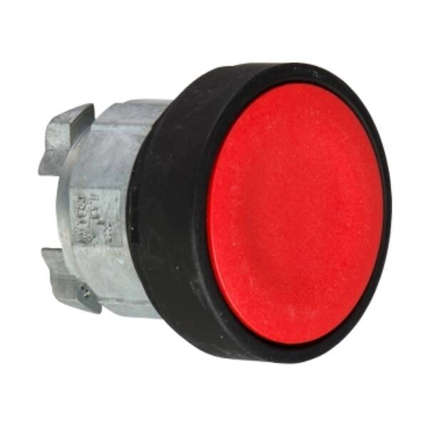 Head for non illuminated push button, Harmony XB4, red flush pushbutton Ø22 mm spring return unmarked - Schneider Electric - ZB4BA47