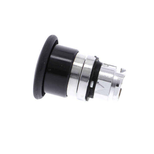 Mushroom push button head Ø40, metal, black, Ø22, spring return - Schneider Electric - ZB4BC2