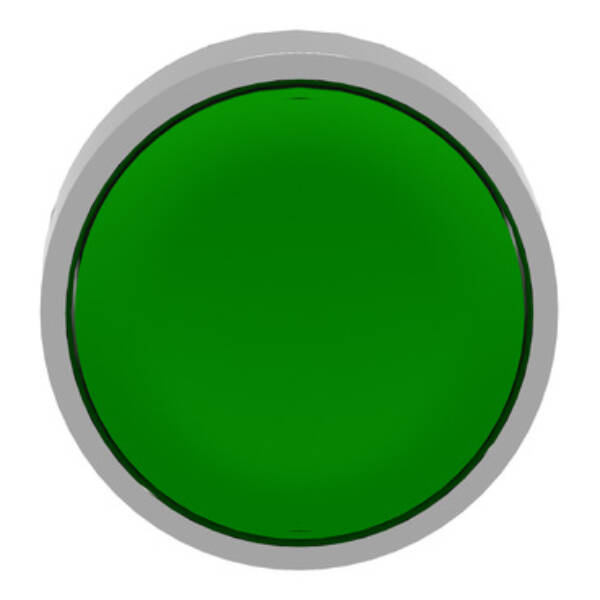 green flush pushbutton head Ø22 push-push unmarked - Schneider Electric - ZB4BH03